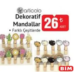 ARTİCOLO DEKORATİF MANDALLAR